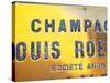 Polished Brass Sign at Winery of Louis Roederer, Reims, Champagne, Marne, Ardennes, France-Per Karlsson-Stretched Canvas