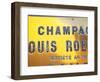 Polished Brass Sign at Winery of Louis Roederer, Reims, Champagne, Marne, Ardennes, France-Per Karlsson-Framed Photographic Print