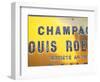 Polished Brass Sign at Winery of Louis Roederer, Reims, Champagne, Marne, Ardennes, France-Per Karlsson-Framed Photographic Print