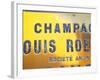 Polished Brass Sign at Winery of Louis Roederer, Reims, Champagne, Marne, Ardennes, France-Per Karlsson-Framed Photographic Print