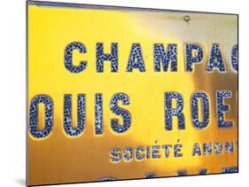 Polished Brass Sign at Winery of Louis Roederer, Reims, Champagne, Marne, Ardennes, France-Per Karlsson-Mounted Photographic Print