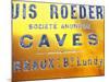 Polished Brass Sign at Winery of Louis Roederer, Reims, Champagne, Marne, Ardennes, France-Per Karlsson-Mounted Photographic Print