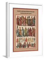 Polite and Secular Attire in England 2nd Half of the XV Century-Friedrich Hottenroth-Framed Art Print