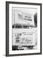 Political Billboards about Chief Justice Earl Warren-null-Framed Photographic Print