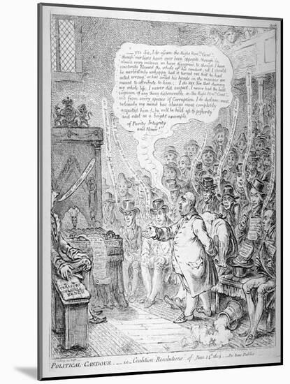 Political Candour - Ie Coalition Resolutions of June 14th 1805-James Gillray-Mounted Giclee Print