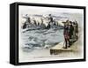 Political Cartoon about Monroe Doctrine by W.A. Rogers-null-Framed Stretched Canvas