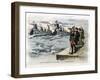 Political Cartoon about Monroe Doctrine by W.A. Rogers-null-Framed Photographic Print