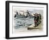 Political Cartoon about Monroe Doctrine by W.A. Rogers-null-Framed Photographic Print