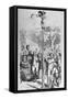 Political Cartoon Depicting Benjamin Disraeli Reaching the Top of the Political Pole-null-Framed Stretched Canvas