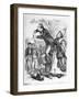 Political Cartoon Depicting William Gladstone Speaking Beside Queen Victoria-null-Framed Giclee Print