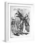 Political Cartoon Depicting William Gladstone Speaking Beside Queen Victoria-null-Framed Giclee Print