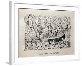 Political Cartoon of Mexican Revolution-null-Framed Art Print