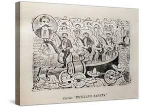 Political Cartoon of Mexican Revolution-null-Stretched Canvas
