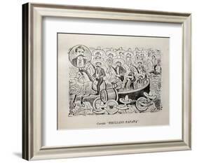 Political Cartoon of Mexican Revolution-null-Framed Art Print