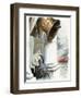 Political Cartoon of President Cleveland Pulling Bell by C.J. Taylor-null-Framed Giclee Print