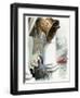 Political Cartoon of President Cleveland Pulling Bell by C.J. Taylor-null-Framed Giclee Print