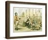 Political Cartoon of Queen Victoria Panhandling-null-Framed Giclee Print