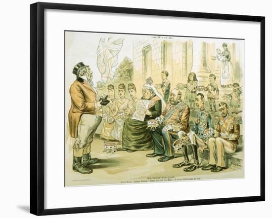 Political Cartoon of Queen Victoria Panhandling-null-Framed Giclee Print