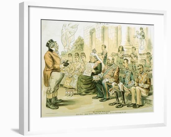 Political Cartoon of Queen Victoria Panhandling-null-Framed Giclee Print
