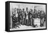 Political Cartoon of Tammany Ring Presiding over New York Elections-null-Framed Stretched Canvas