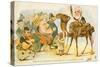 Political Cartoon of the Arrival of Emile Loubet in the United Kingdom-null-Stretched Canvas