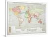 Political Divisions & Comm., Philips' Comparative Series of Wall Atlases of World Relations, 1916-null-Framed Giclee Print