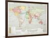 Political Divisions & Comm., Philips' Comparative Series of Wall Atlases of World Relations, 1916-null-Framed Giclee Print