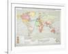 Political Divisions & Comm., Philips' Comparative Series of Wall Atlases of World Relations, 1916-null-Framed Giclee Print