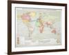 Political Divisions & Comm., Philips' Comparative Series of Wall Atlases of World Relations, 1916-null-Framed Giclee Print