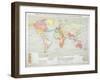 Political Divisions & Comm., Philips' Comparative Series of Wall Atlases of World Relations, 1916-null-Framed Giclee Print
