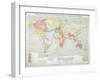 Political Divisions & Comm., Philips' Comparative Series of Wall Atlases of World Relations, 1916-null-Framed Giclee Print