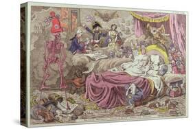 Political Dreamings, Visions of Peace, Prospective Horrors-James Gillray-Stretched Canvas