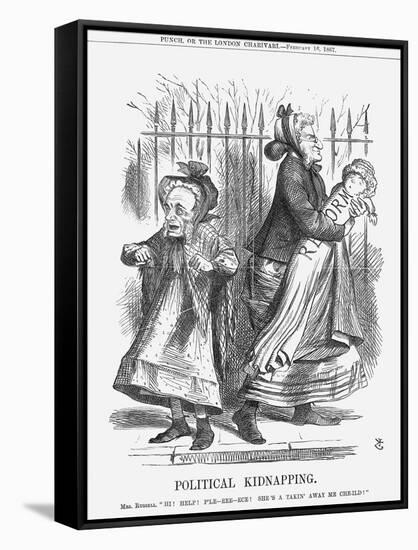 Political Kidnapping, 1867-John Tenniel-Framed Stretched Canvas