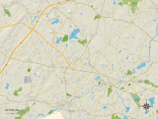 Political Map Of Acton Ma Posters Allposters Com Map Of Acton Ma