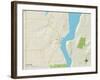 Political Map of Afton, MN-null-Framed Art Print