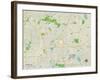 Political Map of Akron, OH-null-Framed Art Print