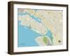 Political Map of Alameda, CA-null-Framed Art Print