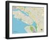 Political Map of Alameda, CA-null-Framed Art Print