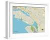 Political Map of Alameda, CA-null-Framed Art Print