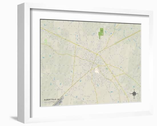 Political Map of Albertville, AL-null-Framed Art Print