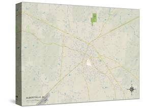 Political Map of Albertville, AL-null-Stretched Canvas