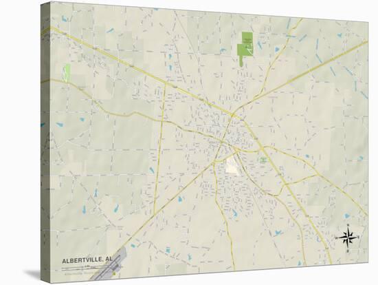 Political Map of Albertville, AL-null-Stretched Canvas