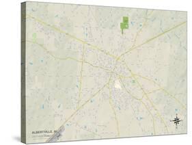 Political Map of Albertville, AL-null-Stretched Canvas