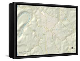 Political Map of Alexandria, KY-null-Framed Stretched Canvas