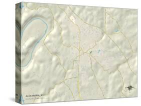 Political Map of Alexandria, KY-null-Stretched Canvas