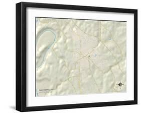 Political Map of Alexandria, KY-null-Framed Art Print