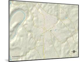 Political Map of Alexandria, KY-null-Mounted Art Print