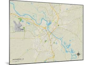 Political Map of Alexandria, LA-null-Mounted Art Print