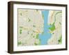 Political Map of Alexandria, VA-null-Framed Art Print