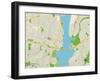 Political Map of Alexandria, VA-null-Framed Art Print